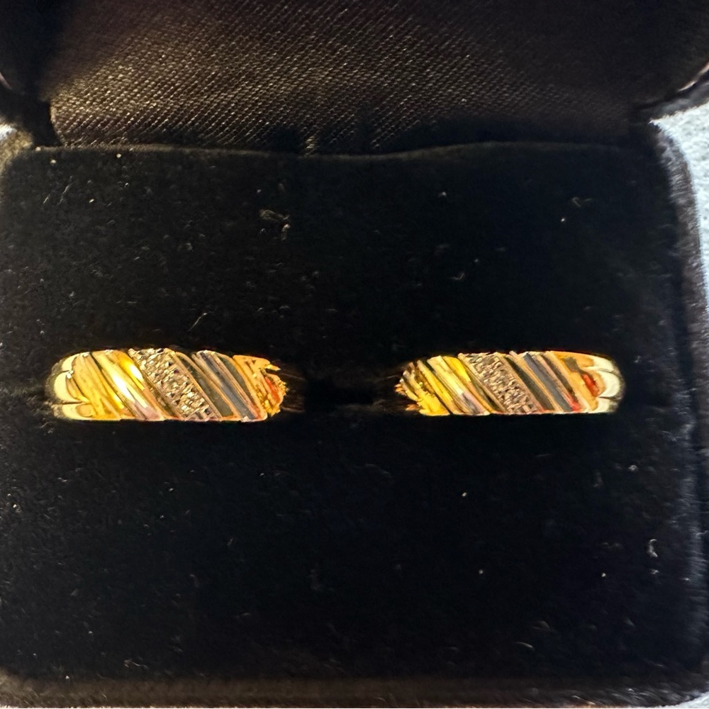 Wedding Ring Set 14K Yellow Gold